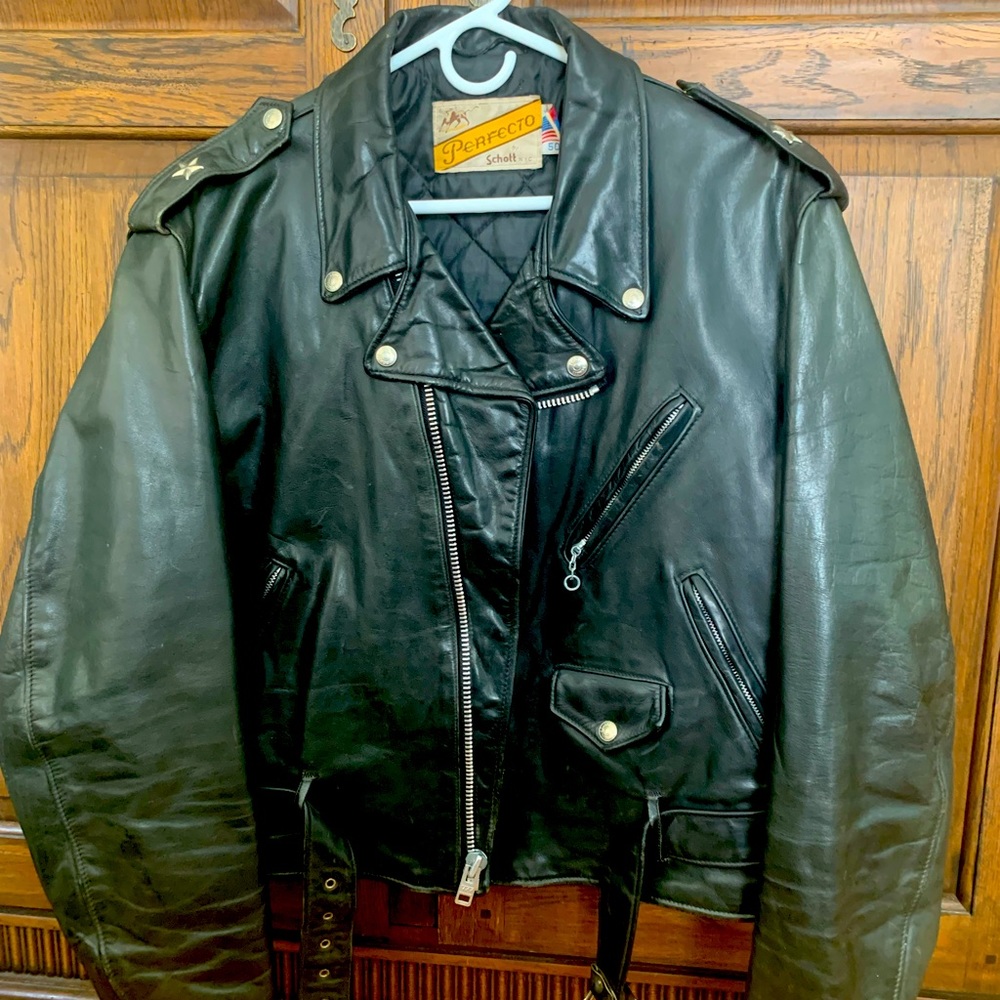 Vintage Schott Perfecto Leather Jacket 50